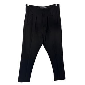 ZARA MAN Black Business Tapered Pants with Ribbed Side Panels medium